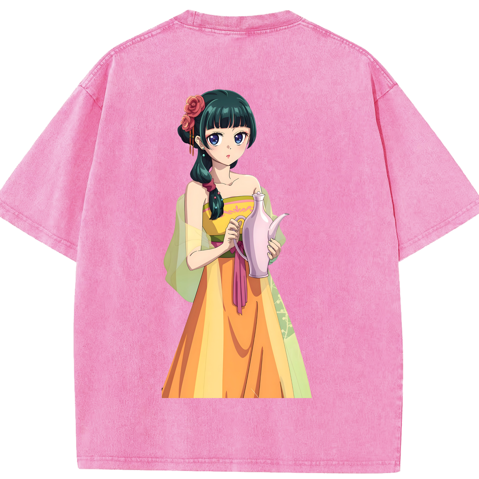 （画像用） 薬屋のひとりごと The Apothecary Diaries 綿100% ヴィンテージ風 半袖Tシャツ（背面プリント）